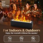 Adjustable Flame Tabletop Fire Pit for Indoors & Outdoors