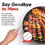 14-Inch Portable Charcoal Grill with Locking Lid