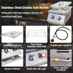 Livory Outdoor Kitchen Double Grilling Side Burners