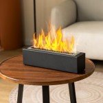 Adjustable Flame Tabletop Fire Pit for Indoors & Outdoors