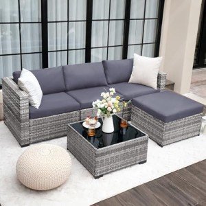 5-Piece Modular Outdoor Sectional Sofa Set