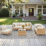 7-Piece Outdoor Rattan Sectional Furniture Set