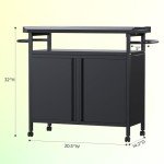 Outdoor Grill Cart with Storage and Wheels - 32