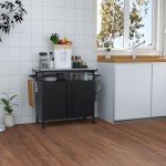 Outdoor Grill Cart with Storage and Wheels - 32