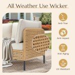 7-Piece Outdoor Rattan Sectional Furniture Set