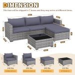 5-Piece Modular Outdoor Sectional Sofa Set