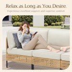 7-Piece Outdoor Rattan Sectional Furniture Set