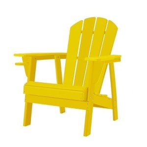 Yellow HDPE All-Weather Adirondack Chair