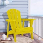 Yellow HDPE All-Weather Adirondack Chair