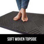 Waterproof All-Season Patio Doormat - Gray Diamond