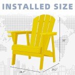 Yellow HDPE All-Weather Adirondack Chair