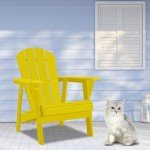 Yellow HDPE All-Weather Adirondack Chair