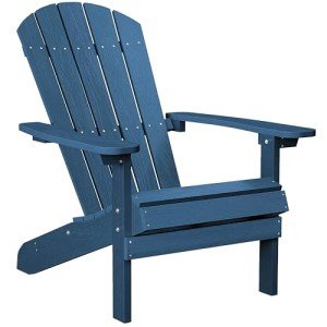 Navy Blue Weather-Resistant Adirondack Patio Chairs