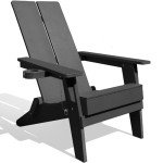 Krikacy Modern Folding Adirondack Chair - Black