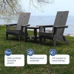 Krikacy Modern Folding Adirondack Chair - Black