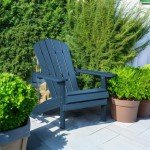 Navy Blue Weather-Resistant Adirondack Patio Chairs