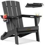 SUUNYN Folding Adirondack Chair with Cup Holders