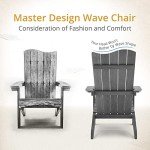 LUE BONA Modern Adirondack Chair - Dark Gray