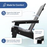 Krikacy Modern Folding Adirondack Chair - Black