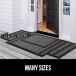 Waterproof All-Season Patio Doormat - Gray Diamond
