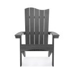 LUE BONA Modern Adirondack Chair - Dark Gray