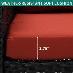 YITAHOME Outdoor 2-Seater Wicker Swing Chair