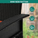 YITAHOME Outdoor 2-Seater Wicker Swing Chair