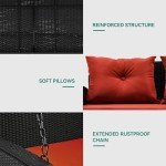 YITAHOME Outdoor 2-Seater Wicker Swing Chair