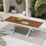 Expandable Outdoor Dining Table for 6-10 People
