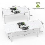 Expandable Aluminum Patio Dining Table for 6-8