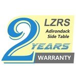 LZRS Round Outdoor Adirondack Side Table – Black
