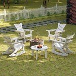 White Outdoor Round Coffee Table for Patio