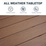 VICLLAX 54" Round Metal Patio Dining Table
