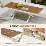 Expandable Outdoor Dining Table for 6-10 People