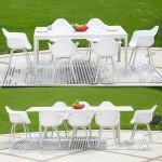 Expandable Aluminum Patio Dining Table for 6-8