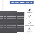Adjustable Aluminum Patio Dining Table for 6-8