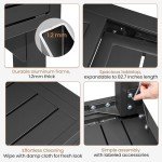 Expandable Aluminum Outdoor Dining Table for 8