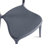 Xdeco Stackable Dining Chair Set of 4 - Charcoal