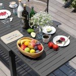 Expandable Aluminum Outdoor Dining Table for 8
