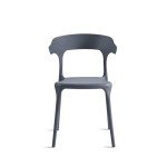 Xdeco Stackable Dining Chair Set of 4 - Charcoal
