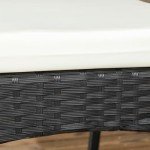 Stackable PE Rattan Outdoor Dining Chairs Set of 2