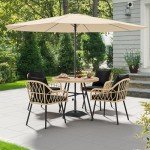 YITAHOME Outdoor Rattan Dining Chairs Set of 4