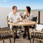 YITAHOME Outdoor Rattan Dining Chairs Set of 4