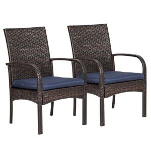 SAILARY Wicker Patio Dining Chairs Set of 2