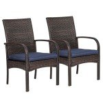 SAILARY Wicker Patio Dining Chairs Set of 2