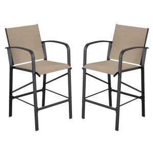 VONZOY Outdoor Bar Stools Set of 2