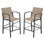 VONZOY Outdoor Bar Stools Set of 2