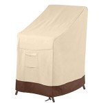 Waterproof Stackable Patio Chair Cover - Beige/Brown