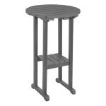 Gray 39-Inch Outdoor Adirondack Bar Table