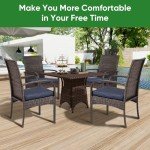 SAILARY Wicker Patio Dining Chairs Set of 2